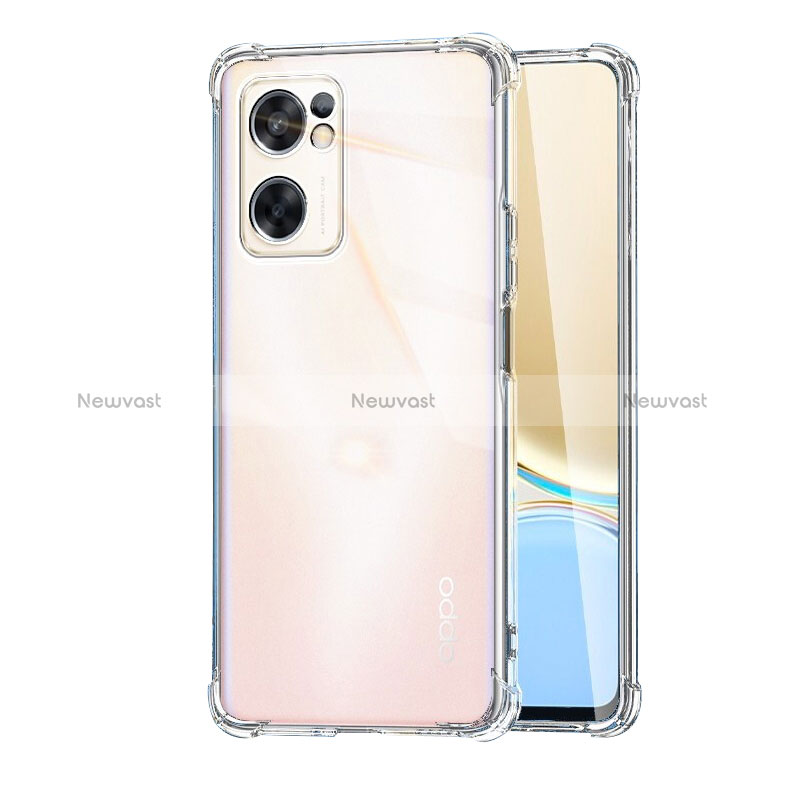 Ultra-thin Transparent TPU Soft Case T15 for Oppo Reno7 SE 5G Clear