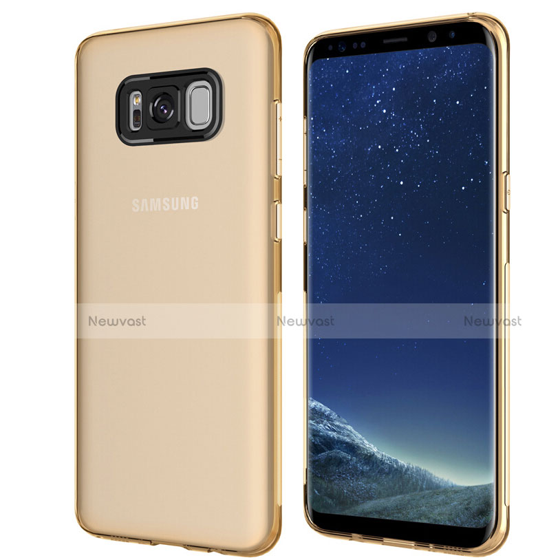 Ultra-thin Transparent TPU Soft Case T15 for Samsung Galaxy S8 Plus Gold