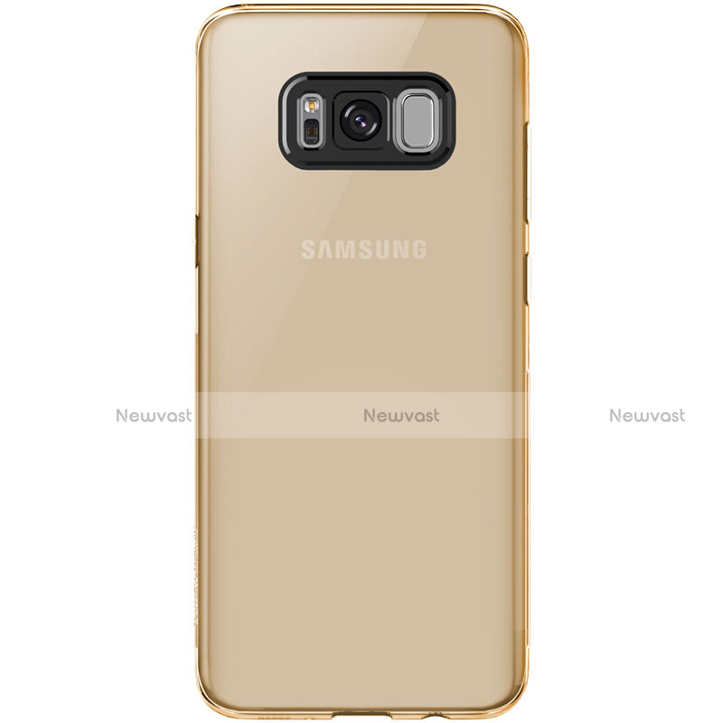 Ultra-thin Transparent TPU Soft Case T15 for Samsung Galaxy S8 Plus Gold