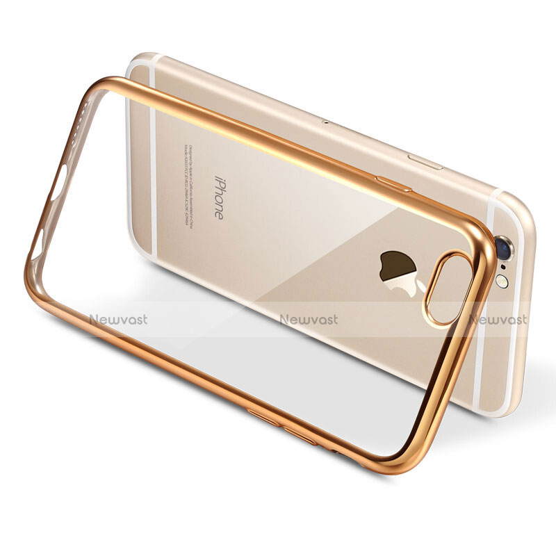 Ultra-thin Transparent TPU Soft Case T16 for Apple iPhone 6S Gold