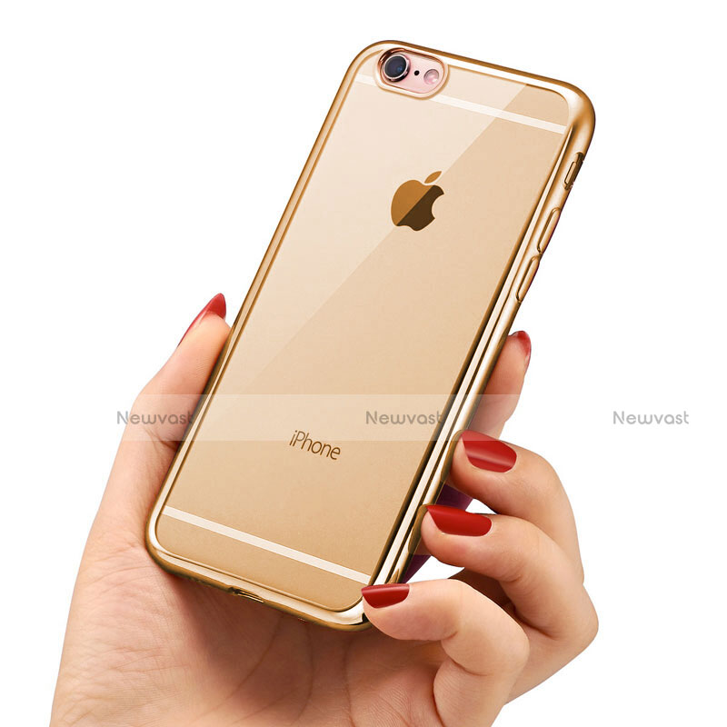 Ultra-thin Transparent TPU Soft Case T16 for Apple iPhone 6S Gold