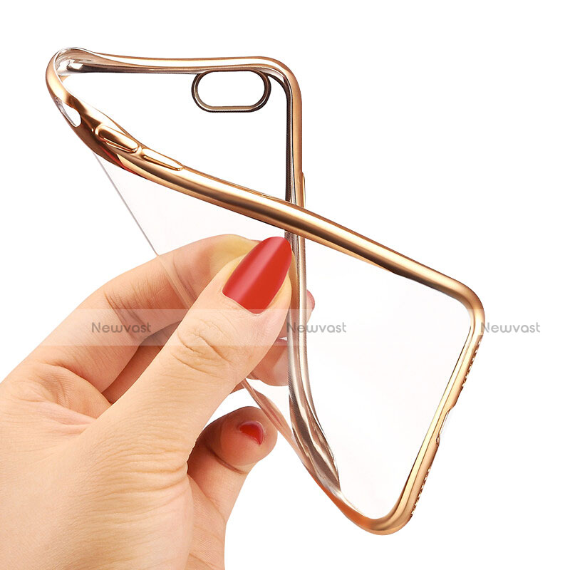 Ultra-thin Transparent TPU Soft Case T16 for Apple iPhone 6S Gold