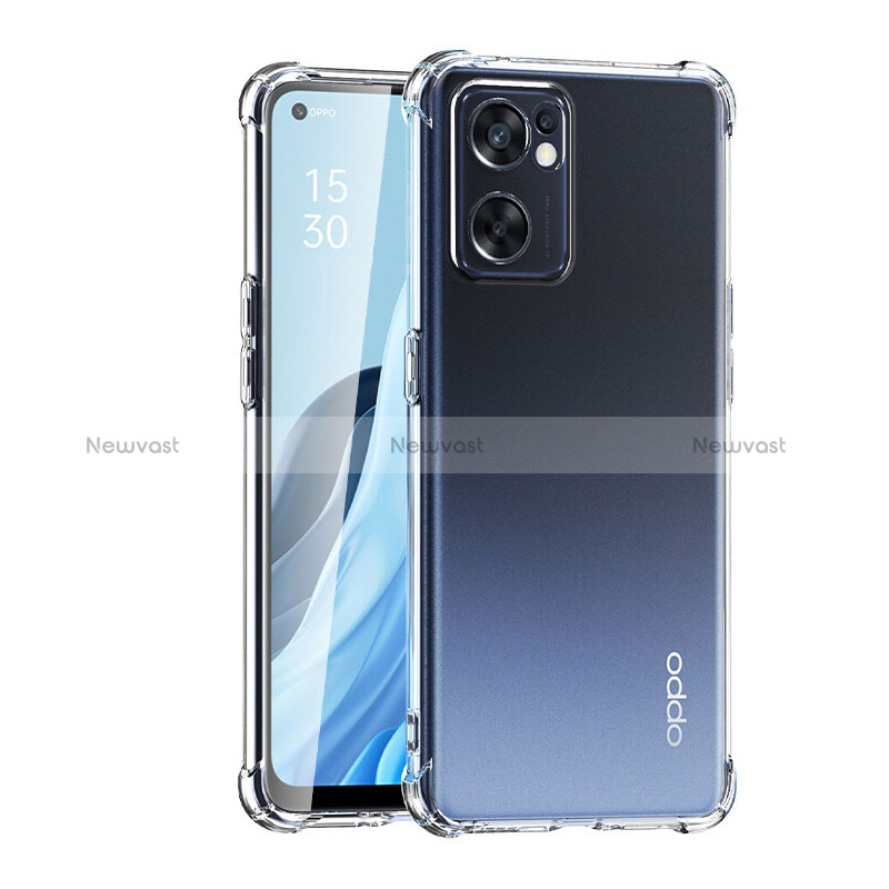 Ultra-thin Transparent TPU Soft Case T16 for Oppo Reno7 SE 5G Clear