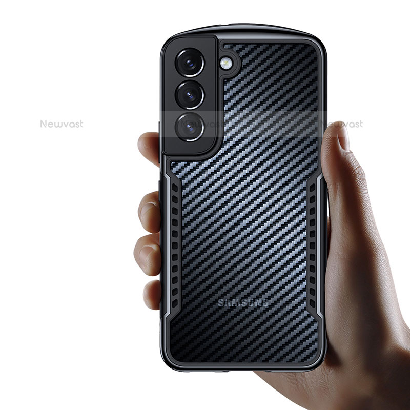 Ultra-thin Transparent TPU Soft Case T16 for Samsung Galaxy S21 FE 5G Black