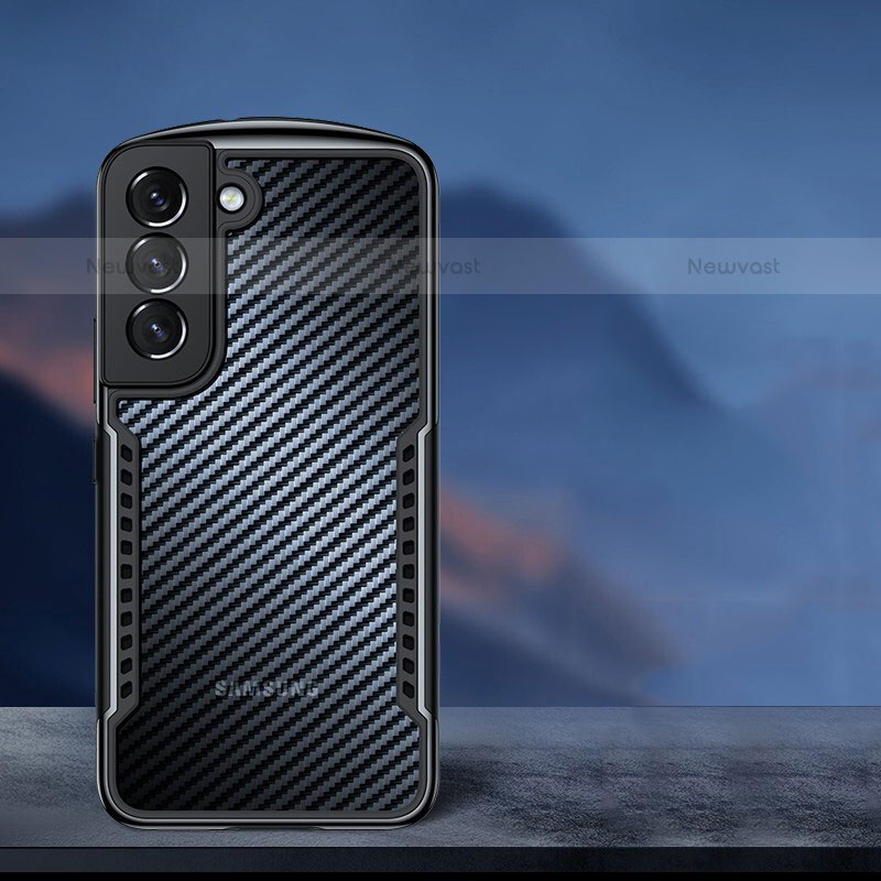 Ultra-thin Transparent TPU Soft Case T16 for Samsung Galaxy S22 5G Black
