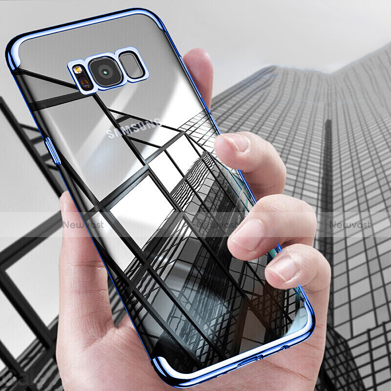 Ultra-thin Transparent TPU Soft Case T17 for Samsung Galaxy S8 Plus Blue