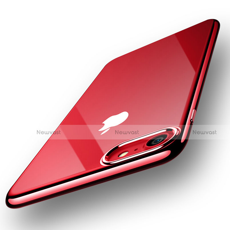 Ultra-thin Transparent TPU Soft Case T18 for Apple iPhone 7 Red