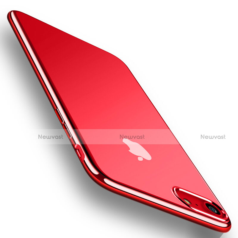 Ultra-thin Transparent TPU Soft Case T18 for Apple iPhone 7 Red