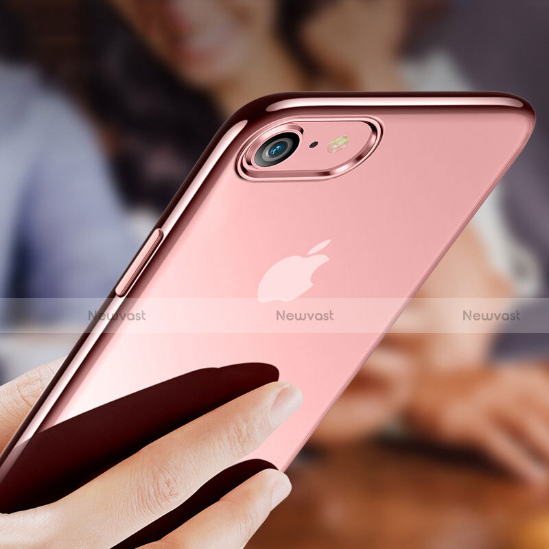 Ultra-thin Transparent TPU Soft Case T18 for Apple iPhone 8 Rose Gold