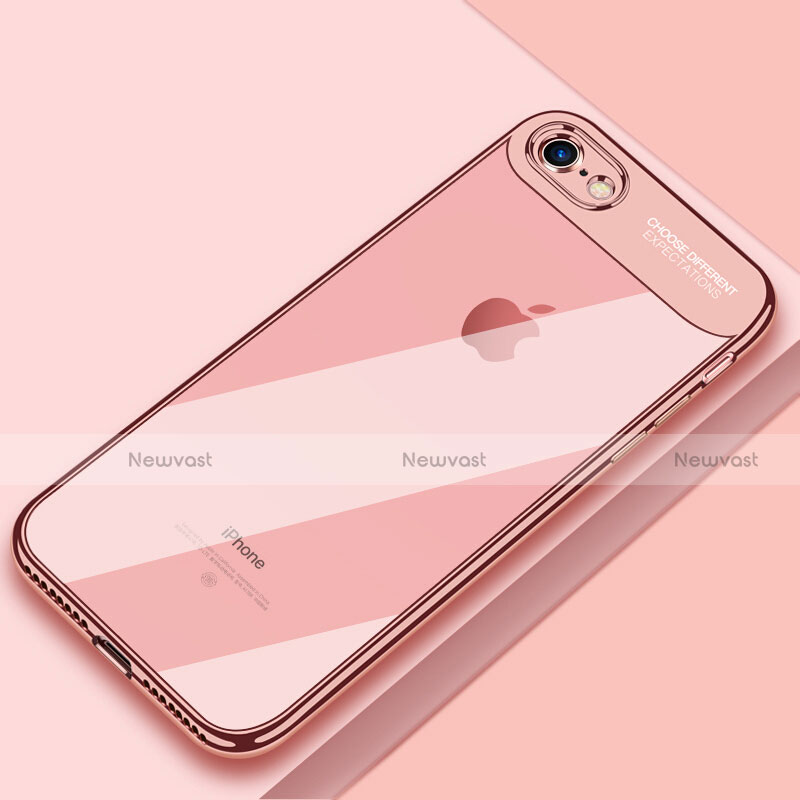Ultra-thin Transparent TPU Soft Case T18 for Apple iPhone 8 Rose Gold