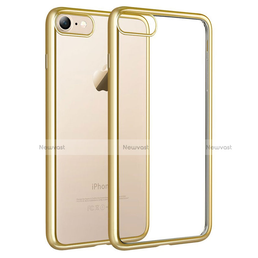 Ultra-thin Transparent TPU Soft Case T18 for Apple iPhone SE (2020) Gold
