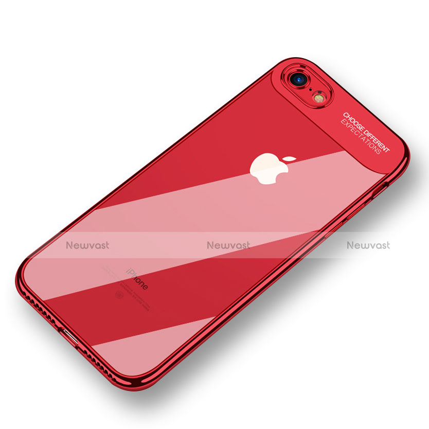 Ultra-thin Transparent TPU Soft Case T18 for Apple iPhone SE (2020) Red