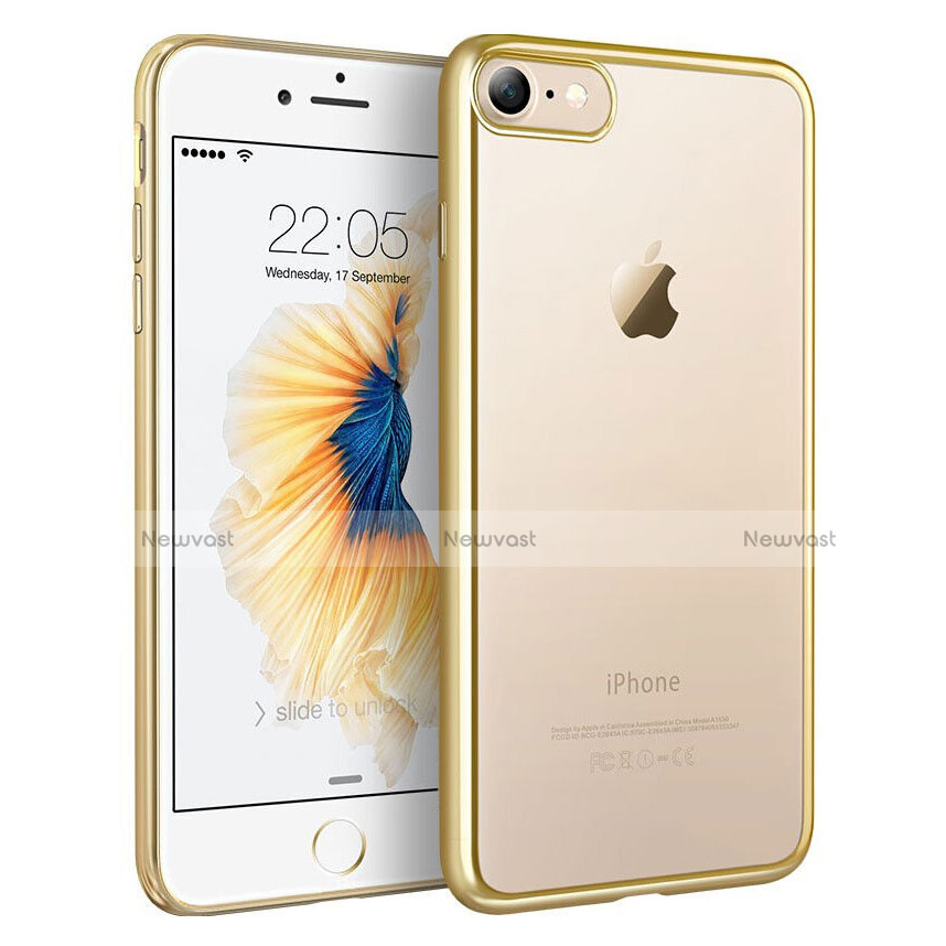 Ultra-thin Transparent TPU Soft Case T18 for Apple iPhone SE3 2022 Gold