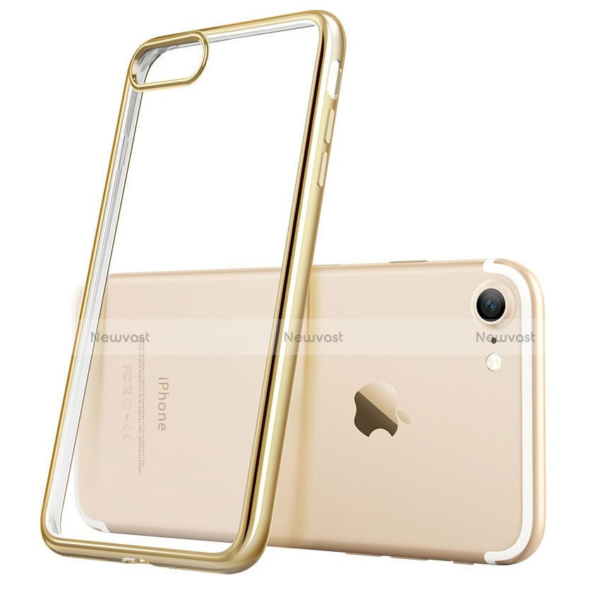 Ultra-thin Transparent TPU Soft Case T18 for Apple iPhone SE3 2022 Gold