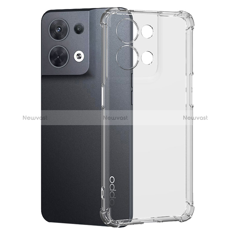 Ultra-thin Transparent TPU Soft Case T18 for Oppo Reno8 5G Clear