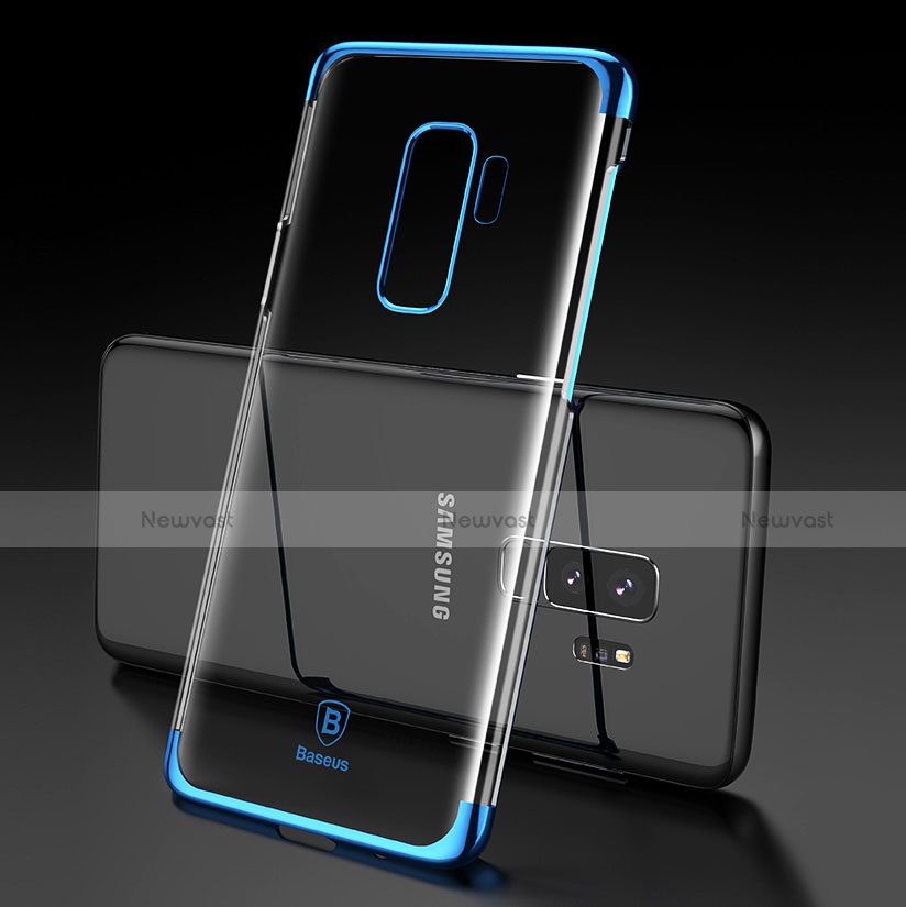 Ultra-thin Transparent TPU Soft Case T18 for Samsung Galaxy S9 Plus Blue