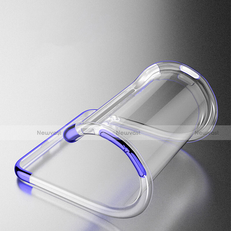 Ultra-thin Transparent TPU Soft Case T19 for Apple iPhone 8 Blue
