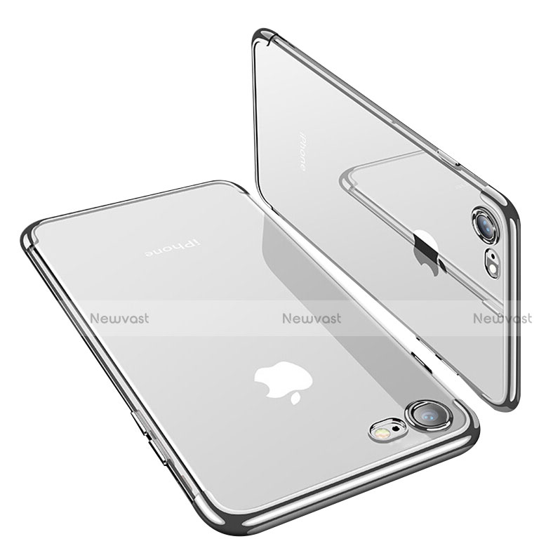 Ultra-thin Transparent TPU Soft Case T19 for Apple iPhone 8 Silver