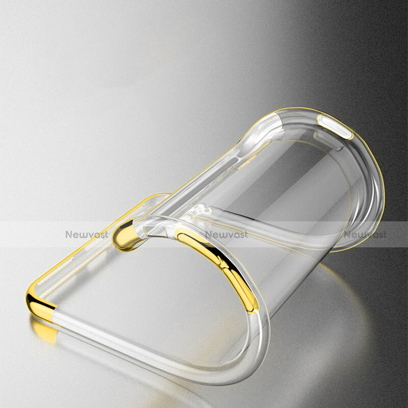 Ultra-thin Transparent TPU Soft Case T19 for Apple iPhone SE (2020) Gold