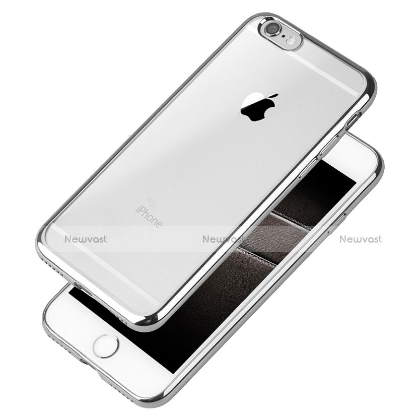 Ultra-thin Transparent TPU Soft Case T21 for Apple iPhone 8 Silver