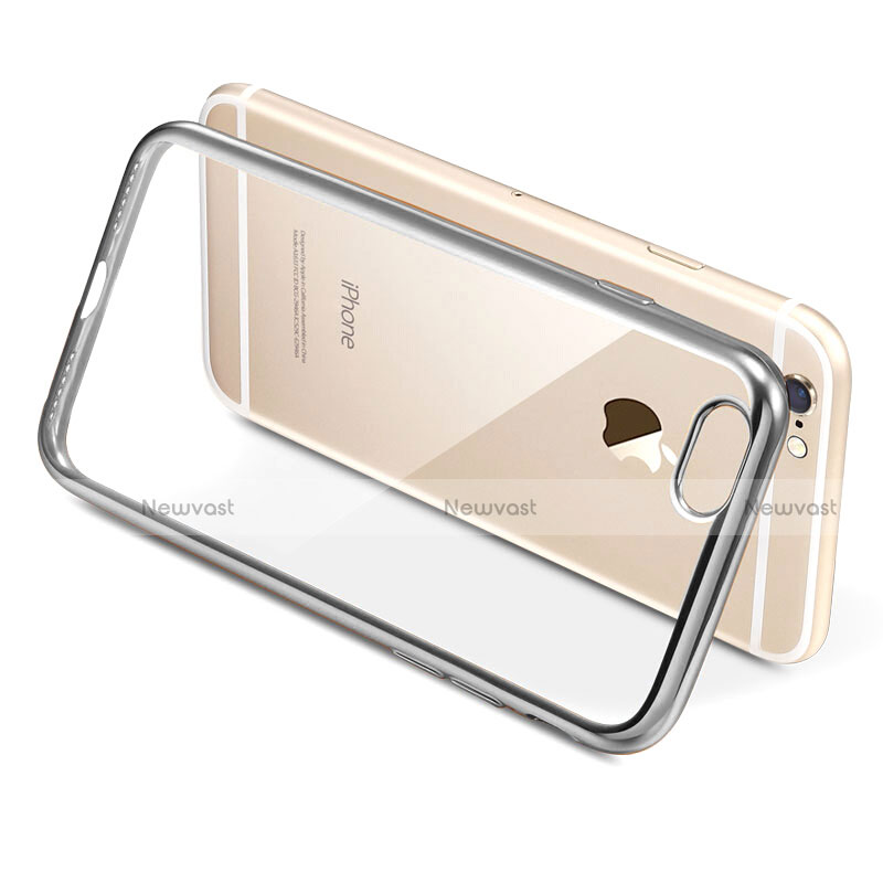 Ultra-thin Transparent TPU Soft Case T21 for Apple iPhone 8 Silver