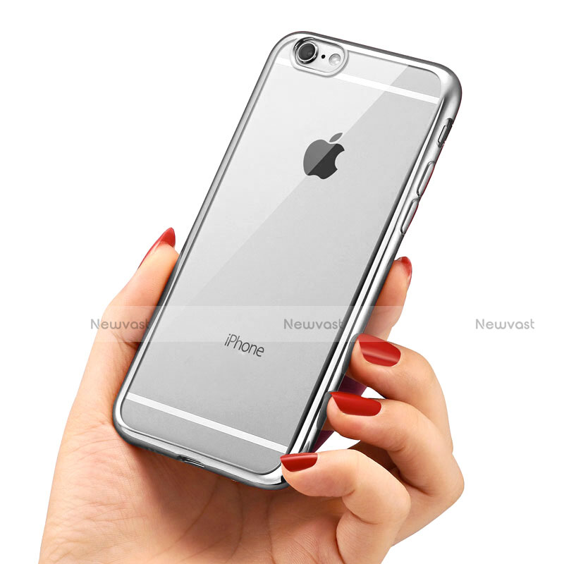 Ultra-thin Transparent TPU Soft Case T21 for Apple iPhone 8 Silver