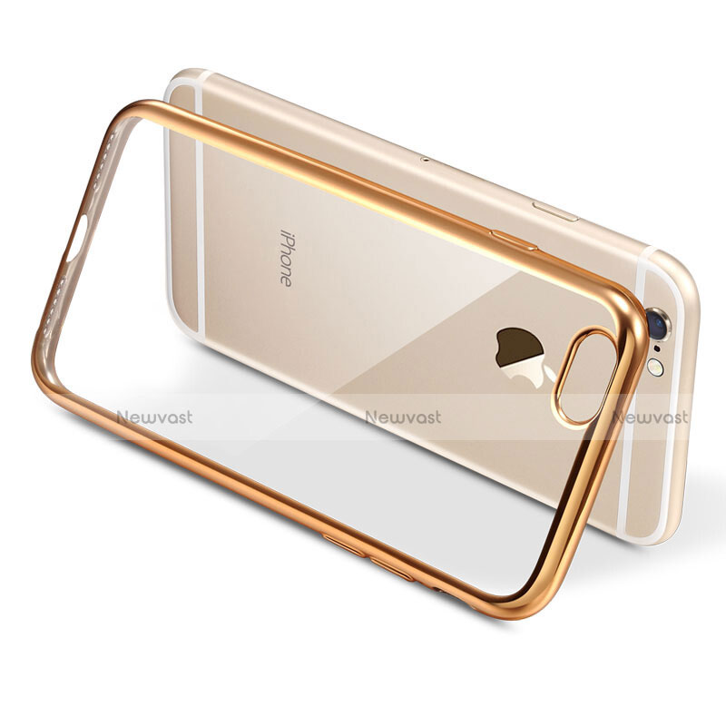 Ultra-thin Transparent TPU Soft Case T21 for Apple iPhone SE (2020) Gold