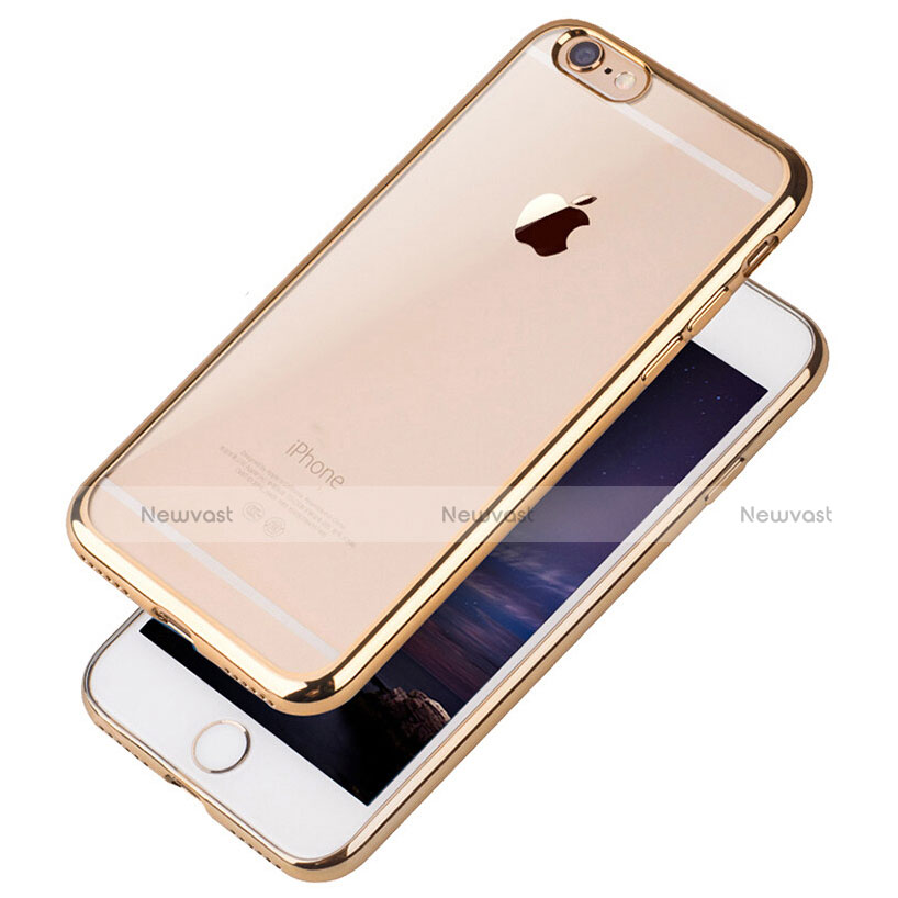 Ultra-thin Transparent TPU Soft Case T21 for Apple iPhone SE (2020) Gold