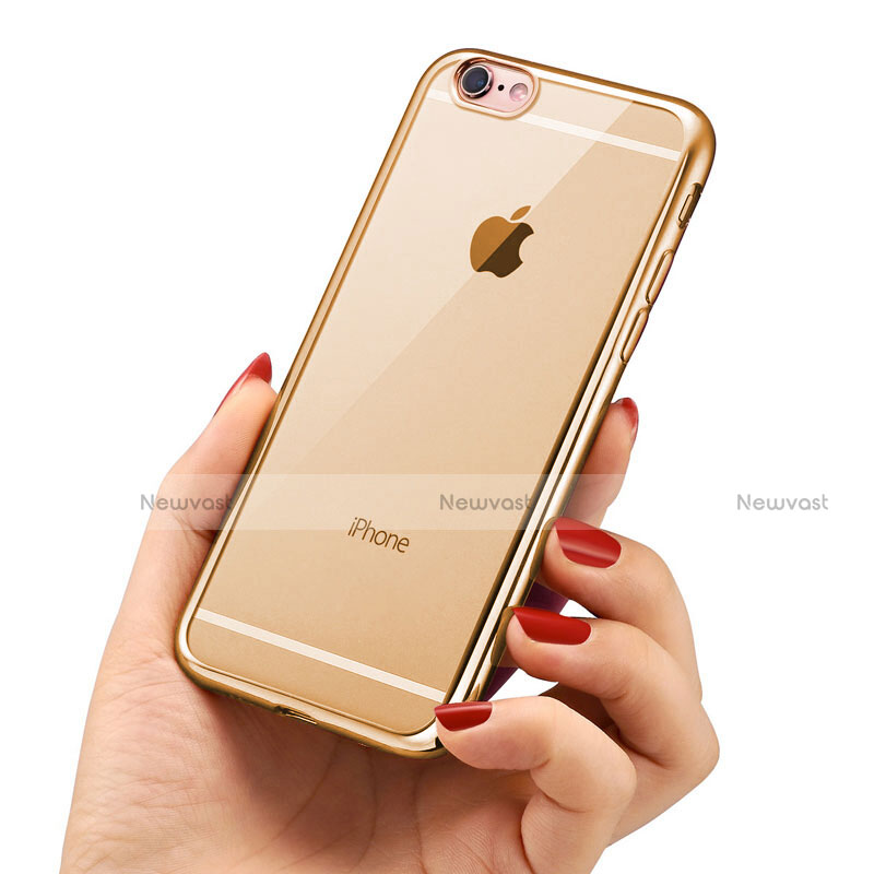 Ultra-thin Transparent TPU Soft Case T21 for Apple iPhone SE (2020) Gold