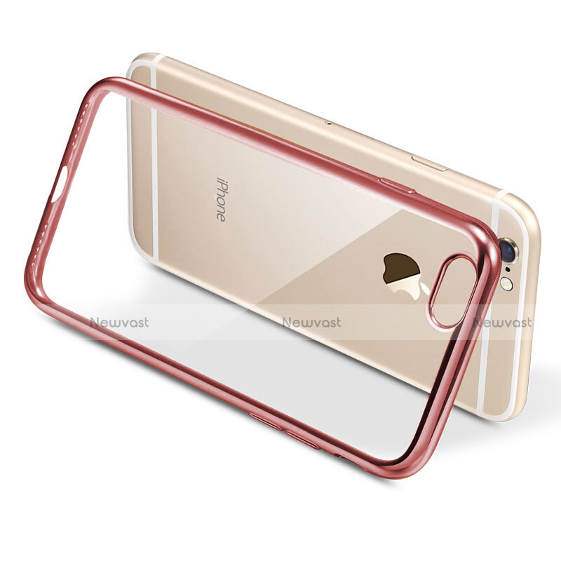 Ultra-thin Transparent TPU Soft Case T21 for Apple iPhone SE (2020) Rose Gold