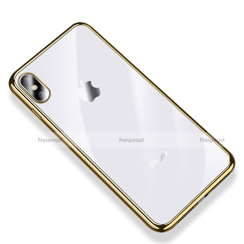 Ultra-thin Transparent TPU Soft Case V03 for Apple iPhone X Gold