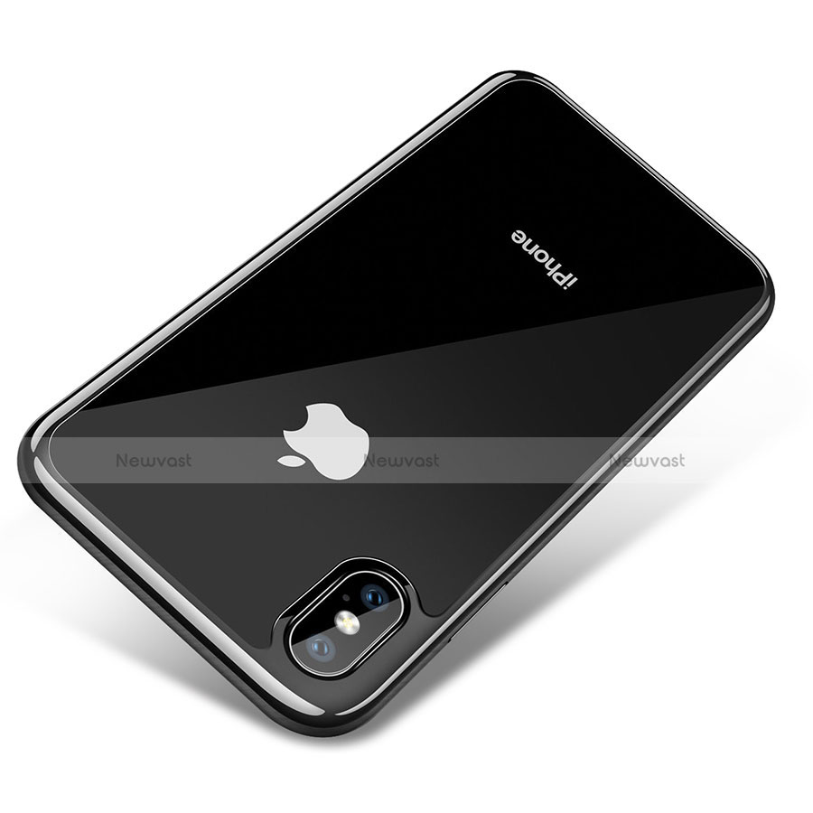 Ultra-thin Transparent TPU Soft Case V04 for Apple iPhone Xs Black