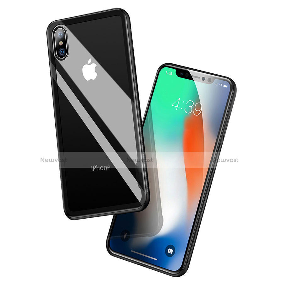 Ultra-thin Transparent TPU Soft Case V08 for Apple iPhone X Black