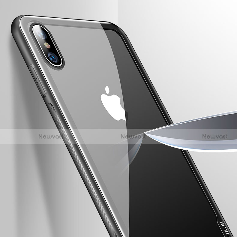 Ultra-thin Transparent TPU Soft Case V08 for Apple iPhone X Black