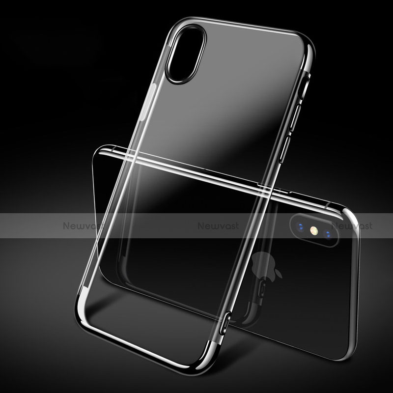 Ultra-thin Transparent TPU Soft Case V12 for Apple iPhone X Black