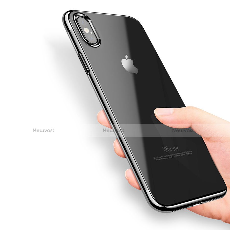 Ultra-thin Transparent TPU Soft Case V12 for Apple iPhone Xs Max Black