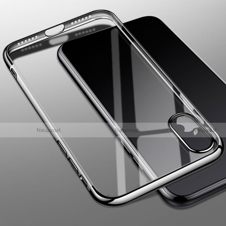 Ultra-thin Transparent TPU Soft Case V12 for Apple iPhone Xs Max Black