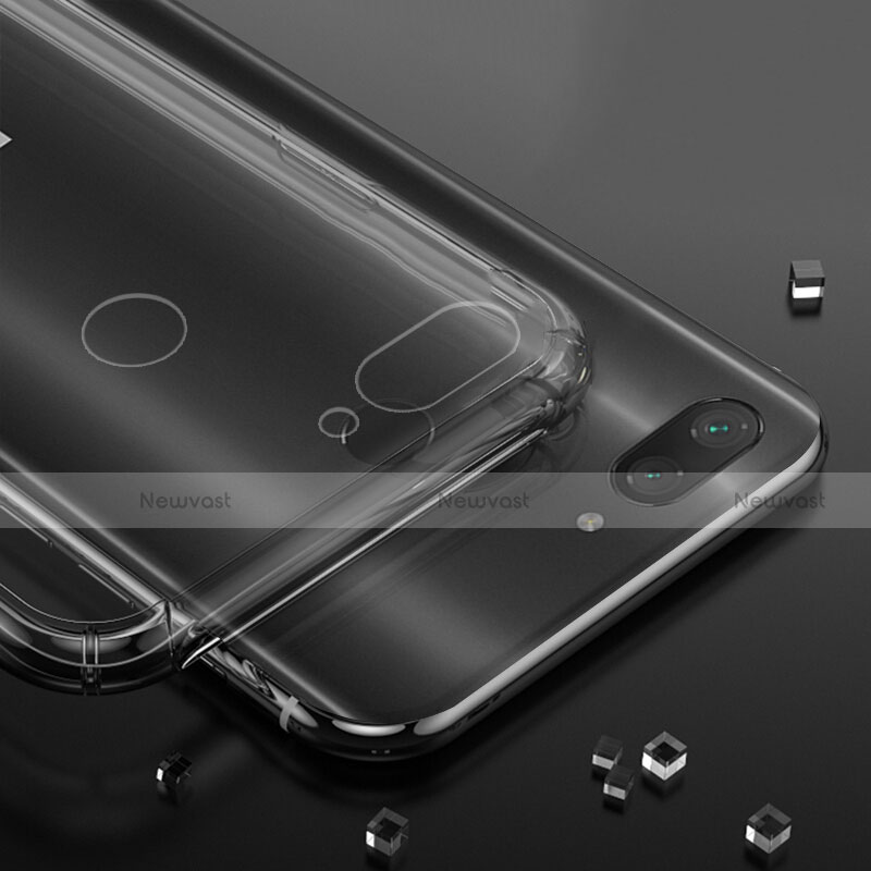 Ultra-thin Transparent TPU Soft Case with Magnetic Finger Ring Stand S01 for Xiaomi Mi 8 Lite