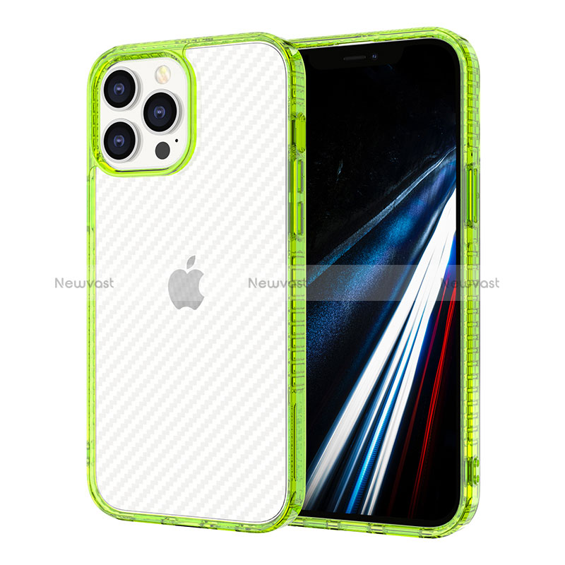 Ultra-thin Transparent TPU Soft Case YJ1 for Apple iPhone 12 Pro Max Green