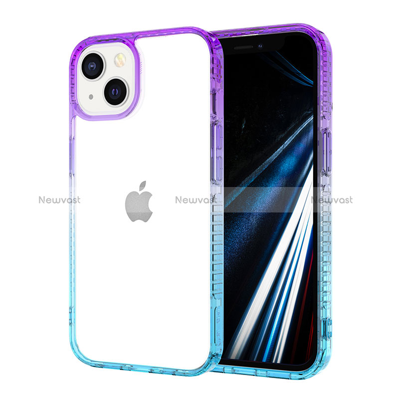 Ultra-thin Transparent TPU Soft Case YJ2 for Apple iPhone 13 Colorful