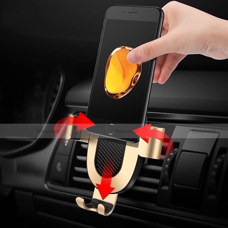 Universal Car Air Vent Mount Cell Phone Holder Stand Gold