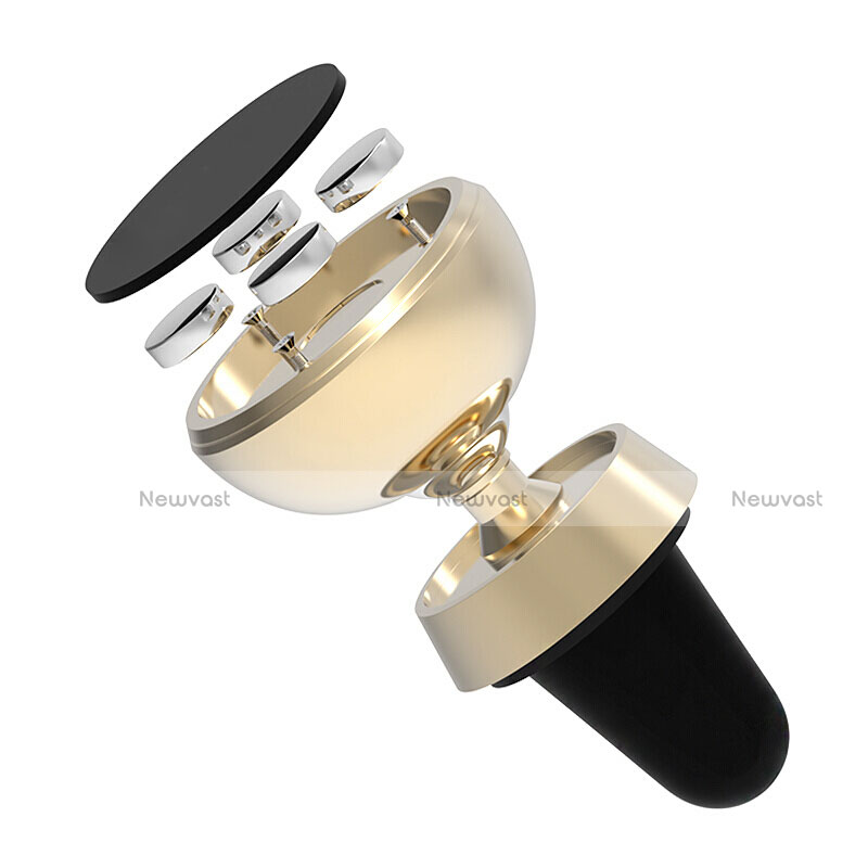 Universal Car Air Vent Mount Magnetic Cell Phone Holder Stand C02 Gold