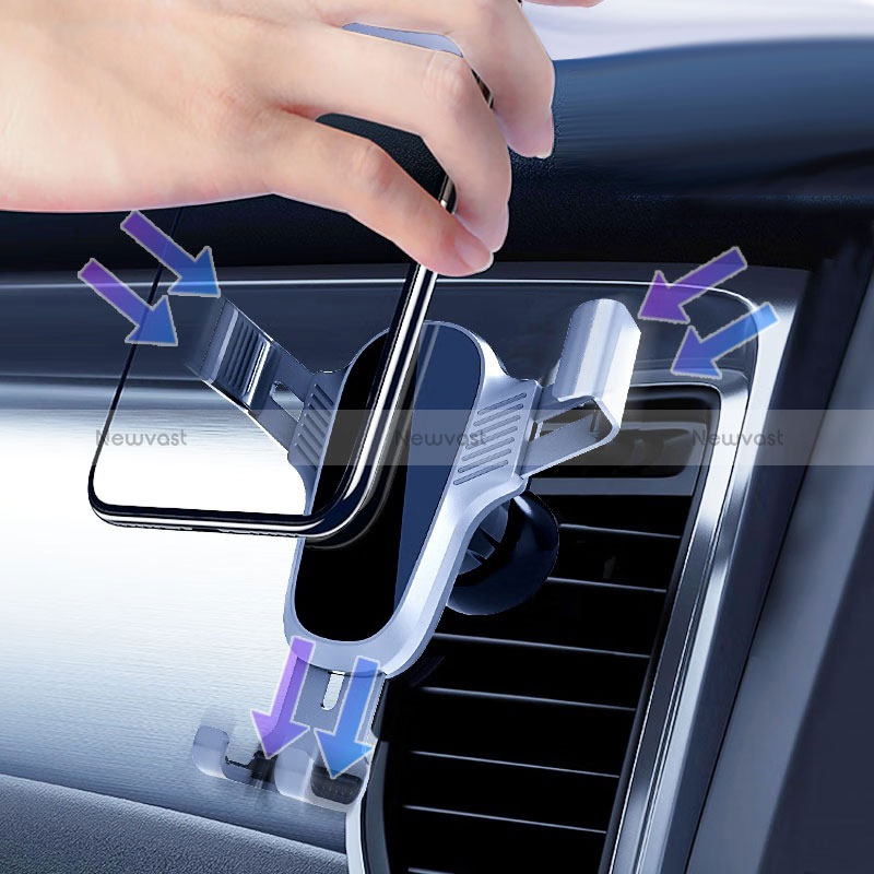 Universal Car Dashboard Mount Clip Cell Phone Holder Cradle KO3 Silver