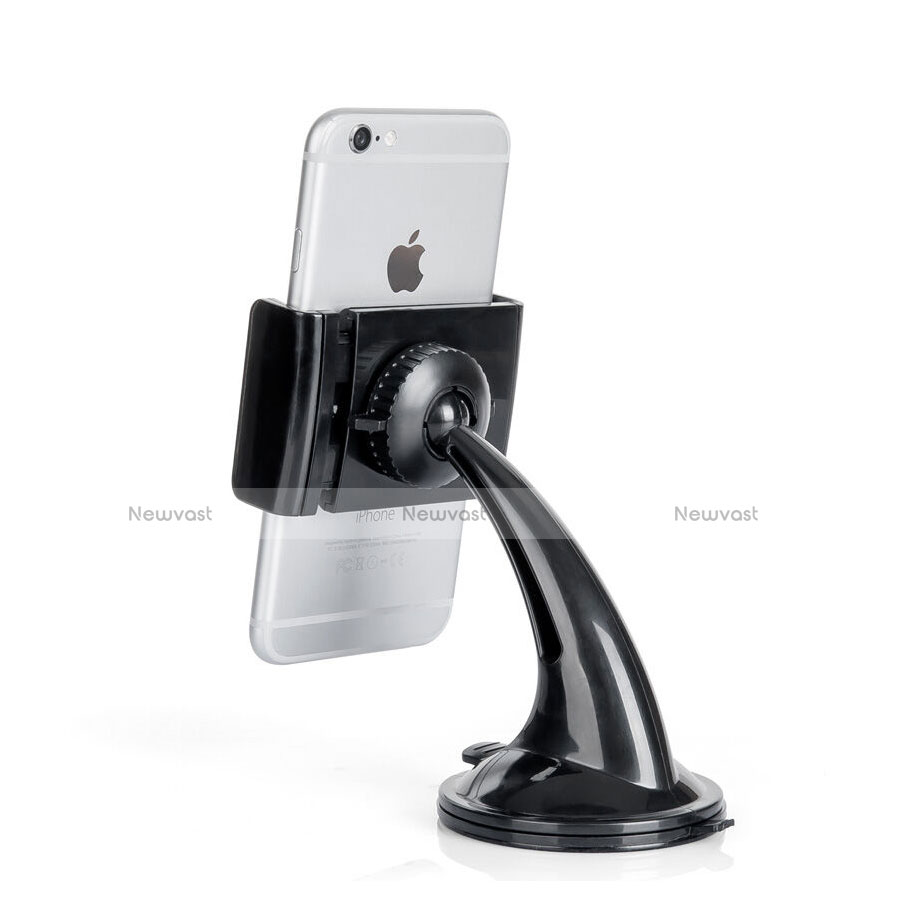 Universal Car Suction Cup Mount Cell Phone Holder Cradle Black