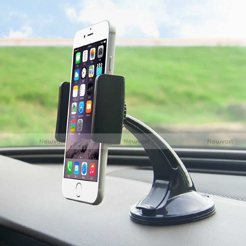 Universal Car Suction Cup Mount Cell Phone Holder Cradle Black