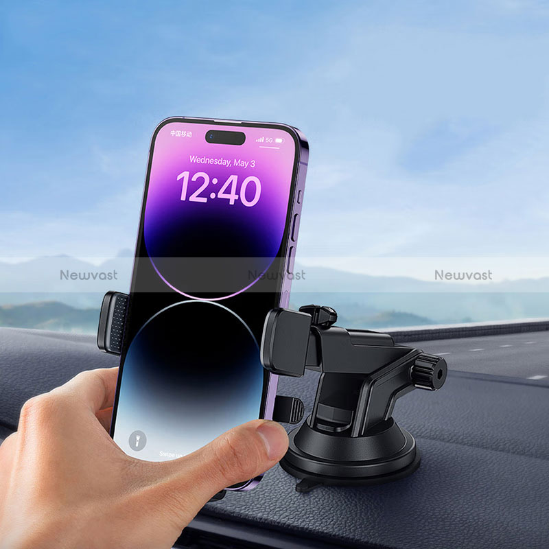 Universal Car Suction Cup Mount Cell Phone Holder Cradle BS3 Black