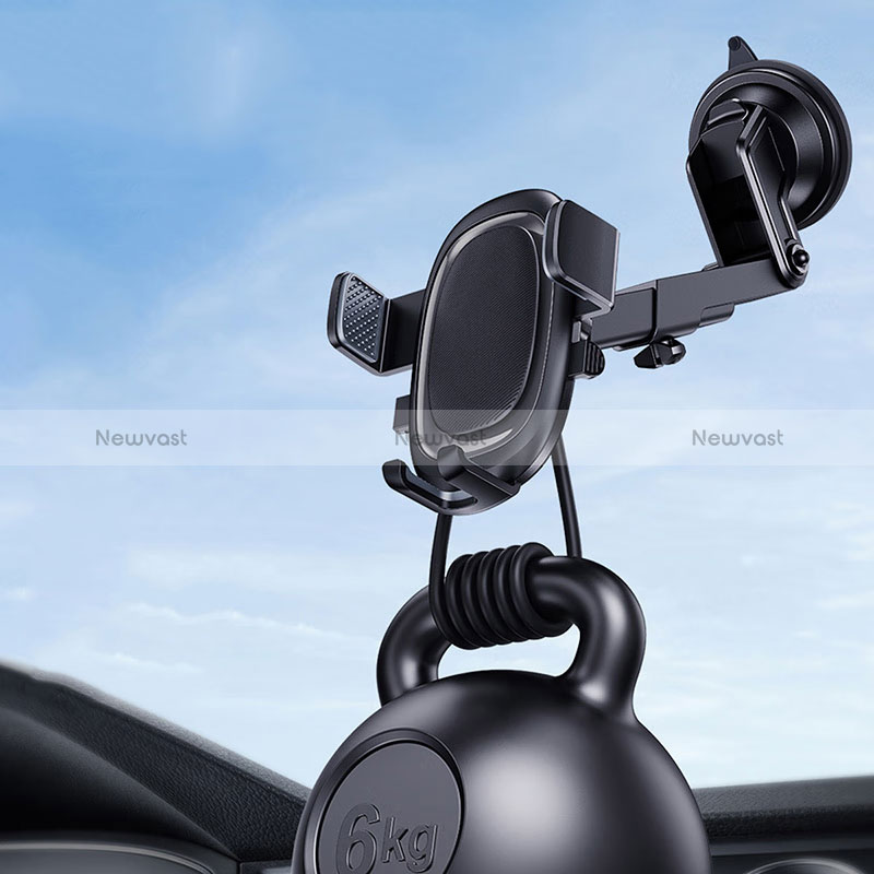 Universal Car Suction Cup Mount Cell Phone Holder Cradle BS3 Black