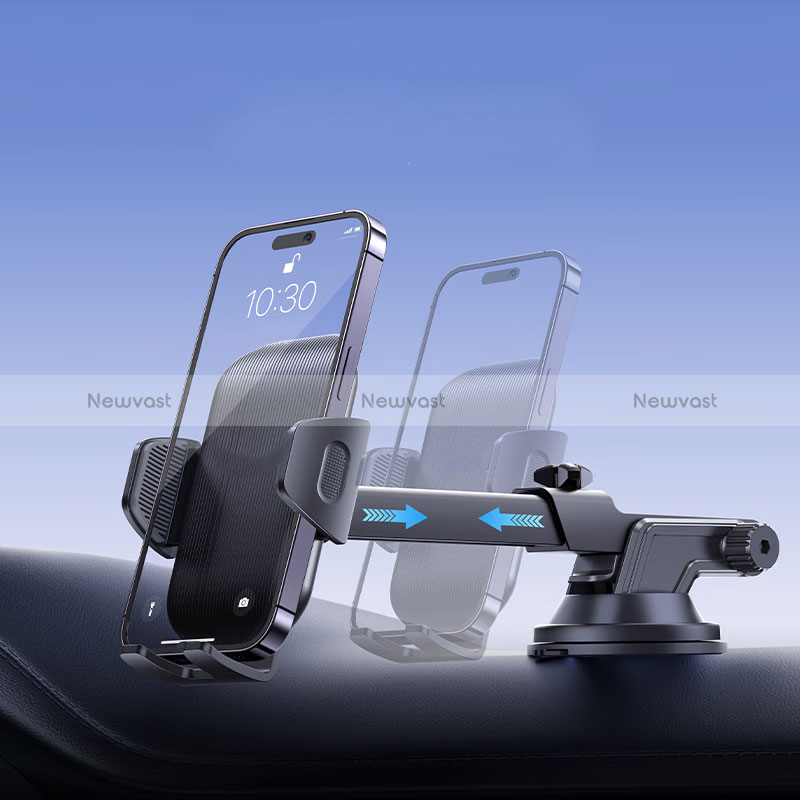 Universal Car Suction Cup Mount Cell Phone Holder Cradle BS4 Black