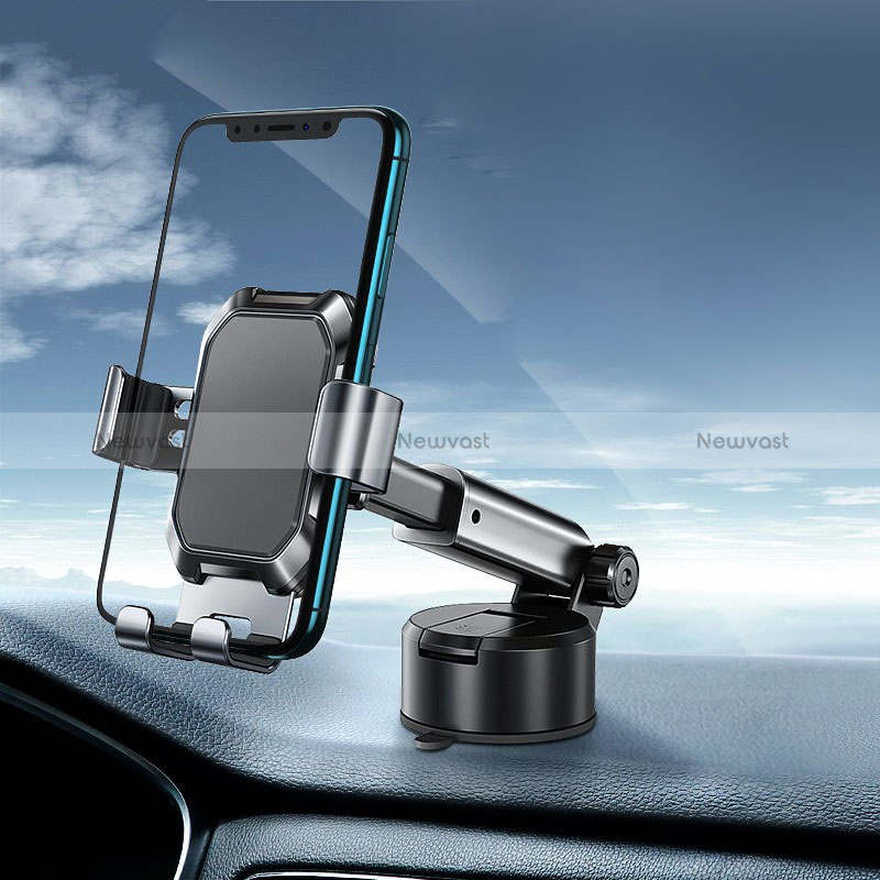 Universal Car Suction Cup Mount Cell Phone Holder Cradle BS7 Black