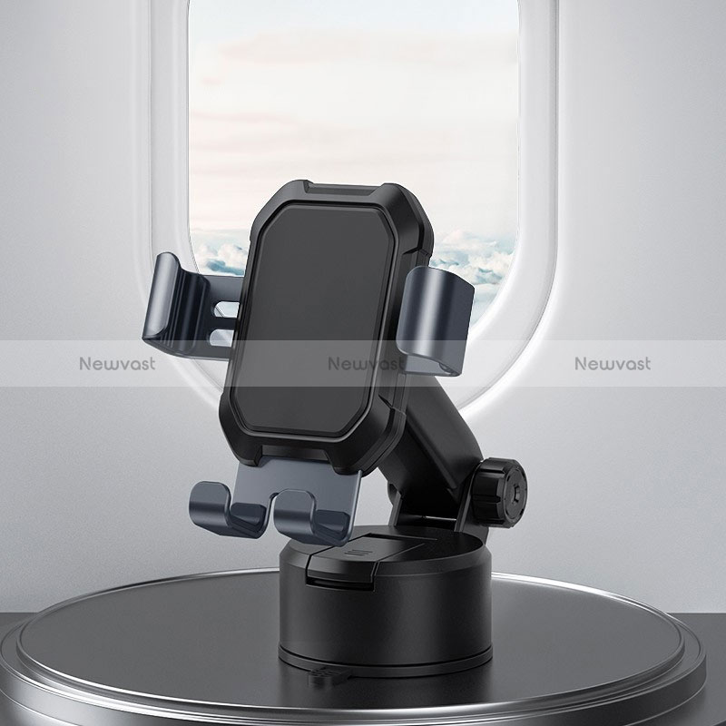 Universal Car Suction Cup Mount Cell Phone Holder Cradle BS8 Black